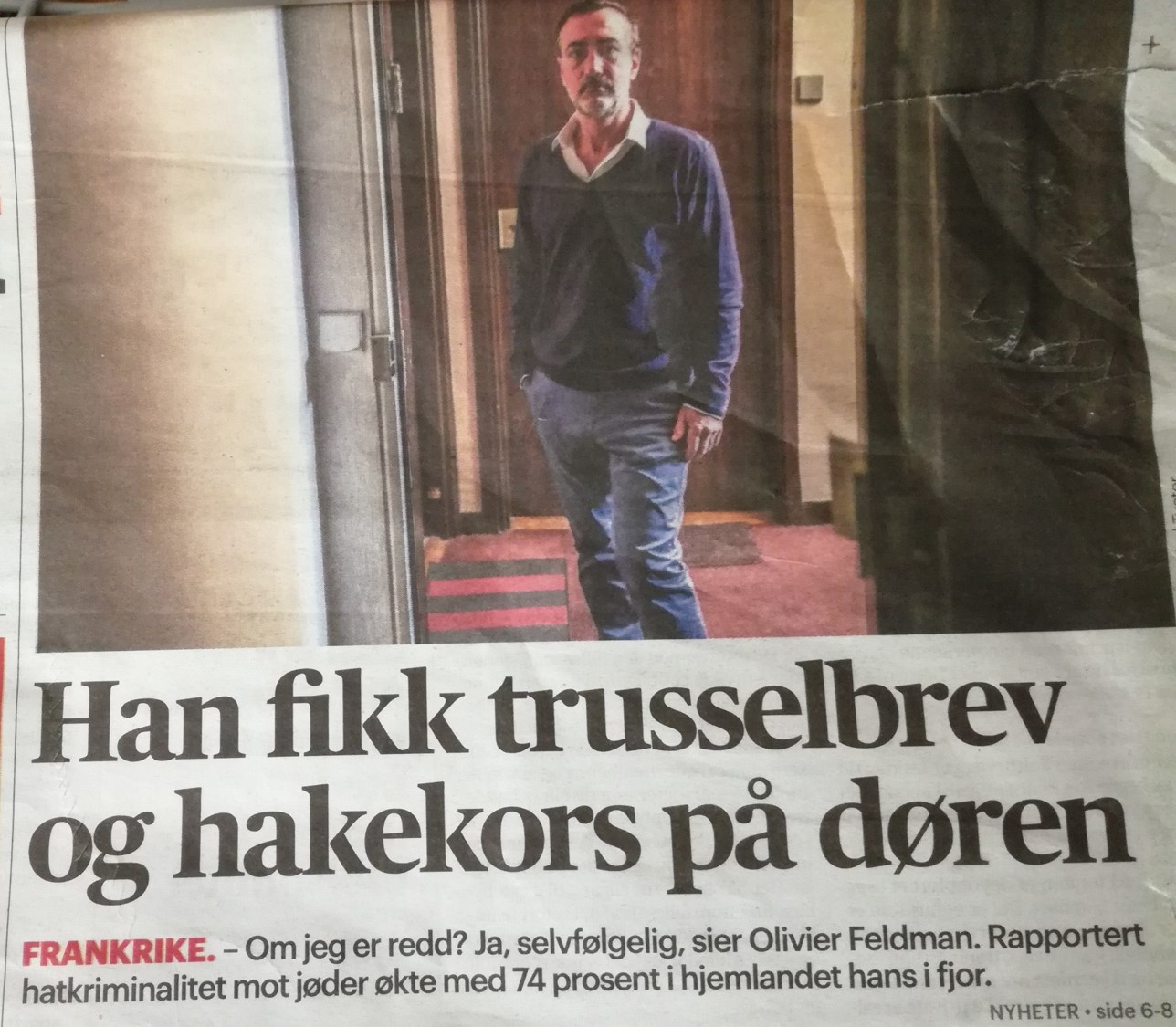 Fra forsiden av Aftenposten søndag 2. juni 2019